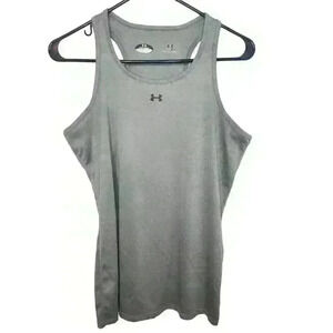 Under armour women's grey racerback tank size medium